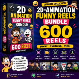 2D Animation Funny Reels Bundle (600 Viral Reels Pack)